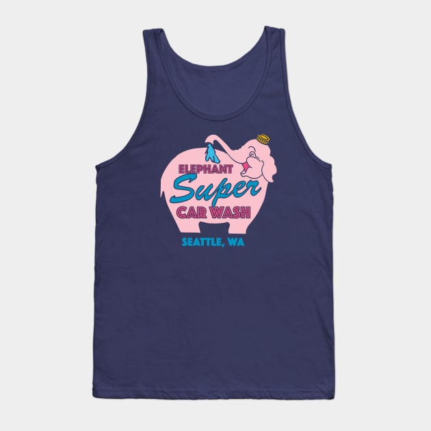 Pink Elephant Car Wash Tank Top by Nazonian